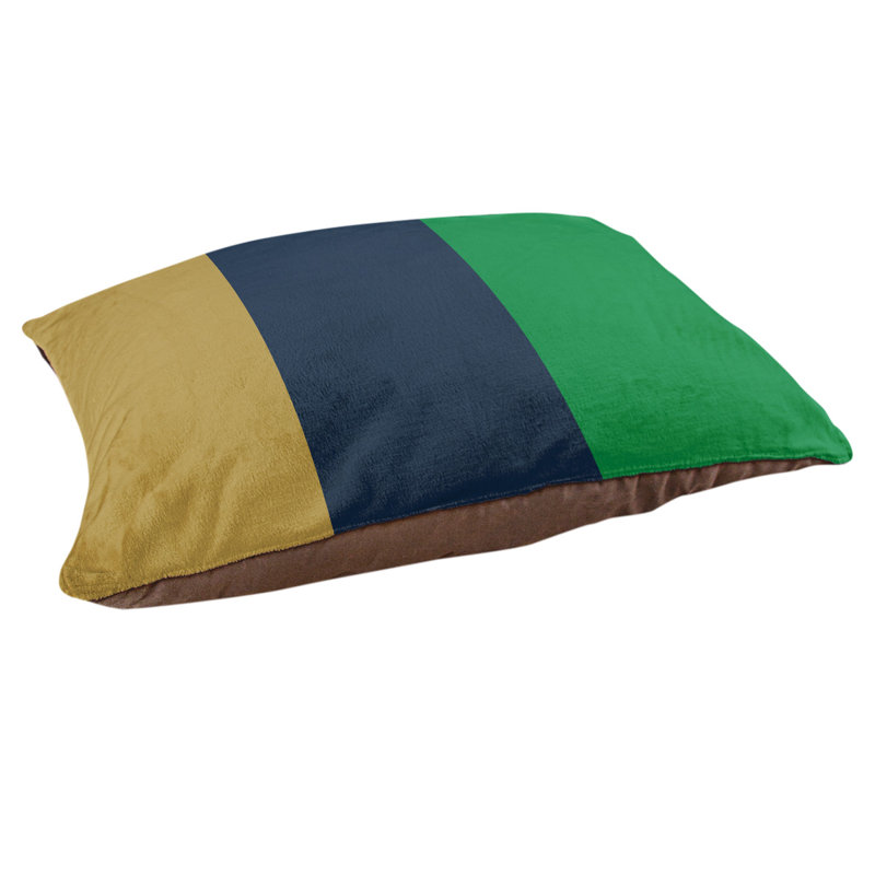 Coussin Golden State, Grand (l 40 po x P 30 po x H 6,5 po), Doré / bleu / vert