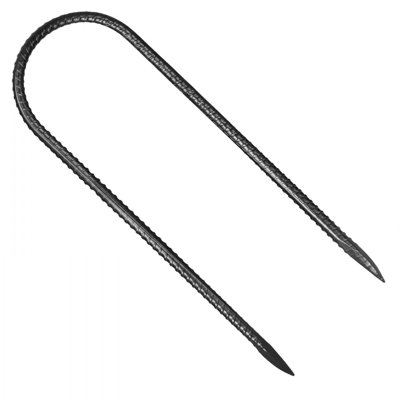 12-Inch Rebar Stakes Heavy Duty U Shape Galvanized Steel Ground Anchors