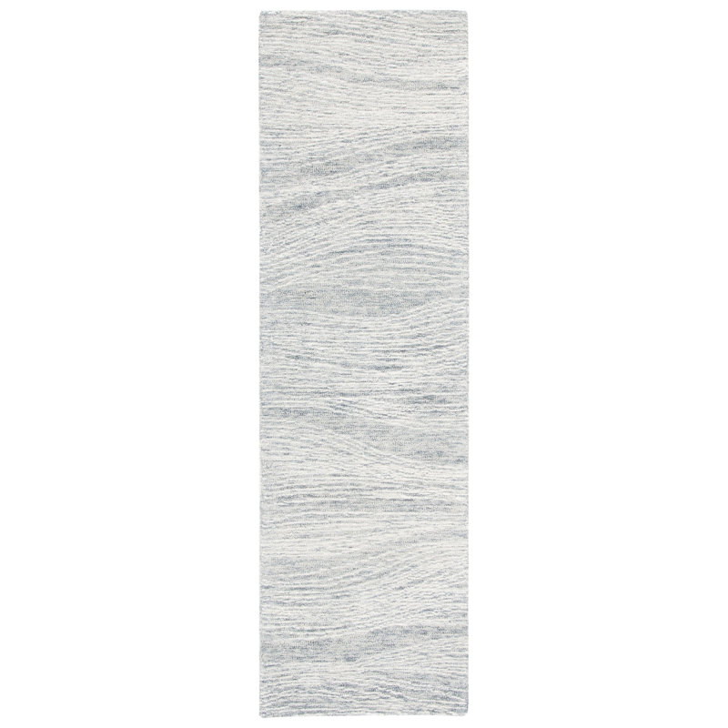 Wimmer Abstract Handmade Tufted Wool Ivory Area Rug, Runner 2'3" x 6'
