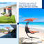 Chaise longue suspendue en orange, d'apparence classique et de conception ergonomique pour parasol réglable pour chaise de véranda, Enjoy Leisure Backyard Orange