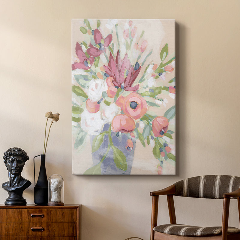 Blush Array II -Custom Wrapped Gallery Cavas, 18" H x 12" W