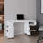 San Diego 54" Wide Two Drawer Expandable Desk  With Seven Shelves And Casters