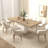 Rectangle Extendable Dining Table For 6-10 People Aged Effect Wood 160-200 Cm-92142866-92142892