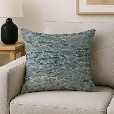 Coussin décoratif intérieur / extérieur bleu Modern Modern