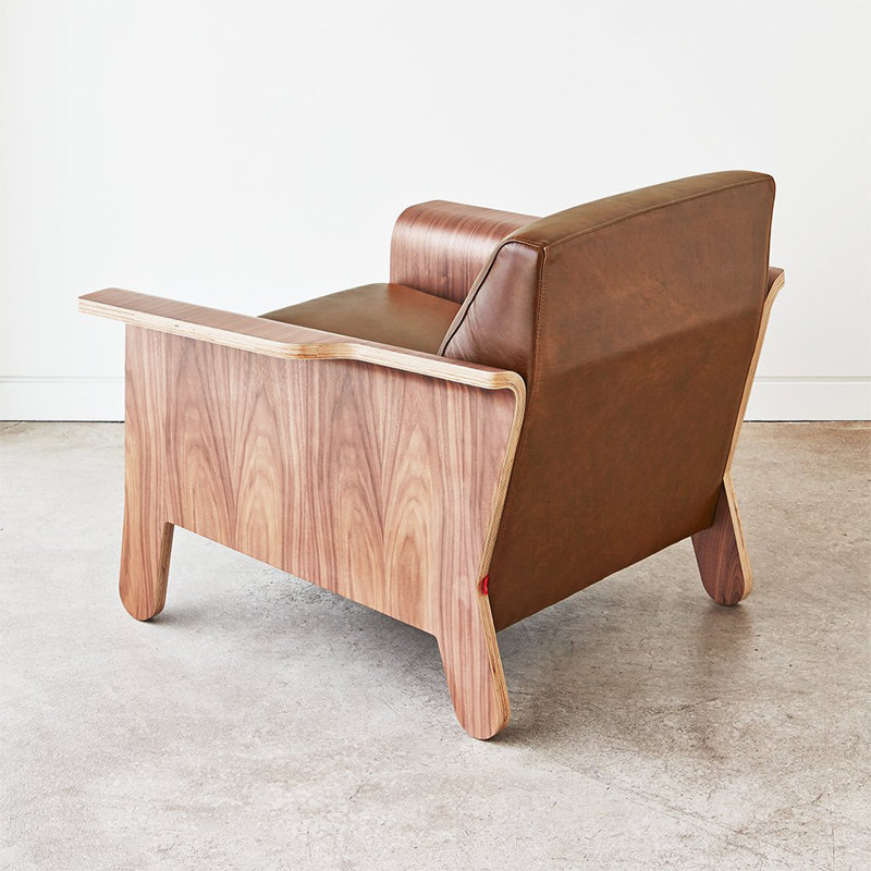 Lodge Chair, Saddle Brown Genuine Leather