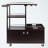 Galen Glass Rack Wine Utility Cart with Wheels in Espresso, 33.05" H X 29.83" W X 15.73" D