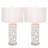 Aloysuis Elegant Starfish White Table Lamps - 3 Way Switch