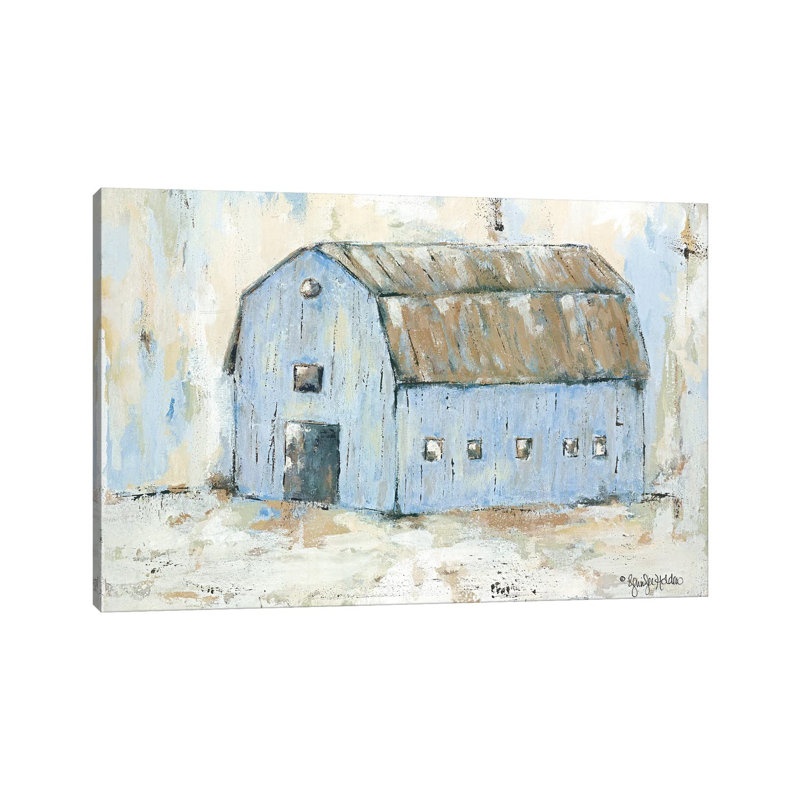 Blue Barnyard 1 Piece Painting on Canvas, 101.6 cm H x 66.04 cm W x 1.91 cm D, Wrapped Canvas