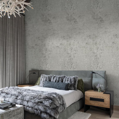 Peel And Stick Concrete Gray Wallpaper – Self-Adhesive Vinyl Contact Paper For Smooth Surfaces, Waterproof, Durable, 393 X 15.7 Inches, Contemporary Design