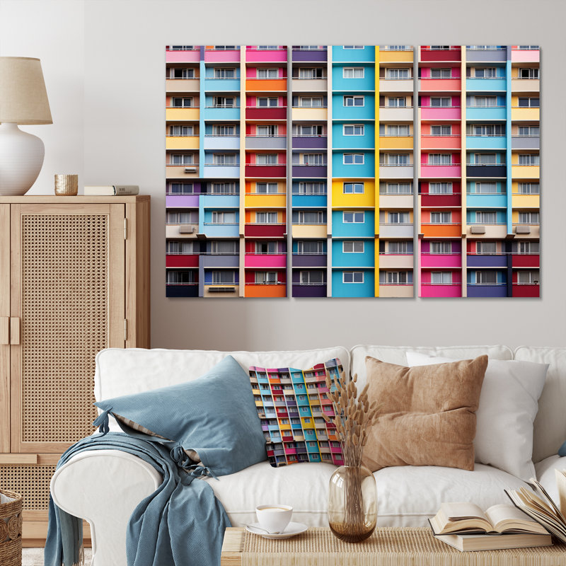 Ensemble de salon Cityscape Colorful Patterns II - Architecture