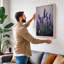Lavender in Mosaic Botanical - Wrapped Canvas-12358250-12358255