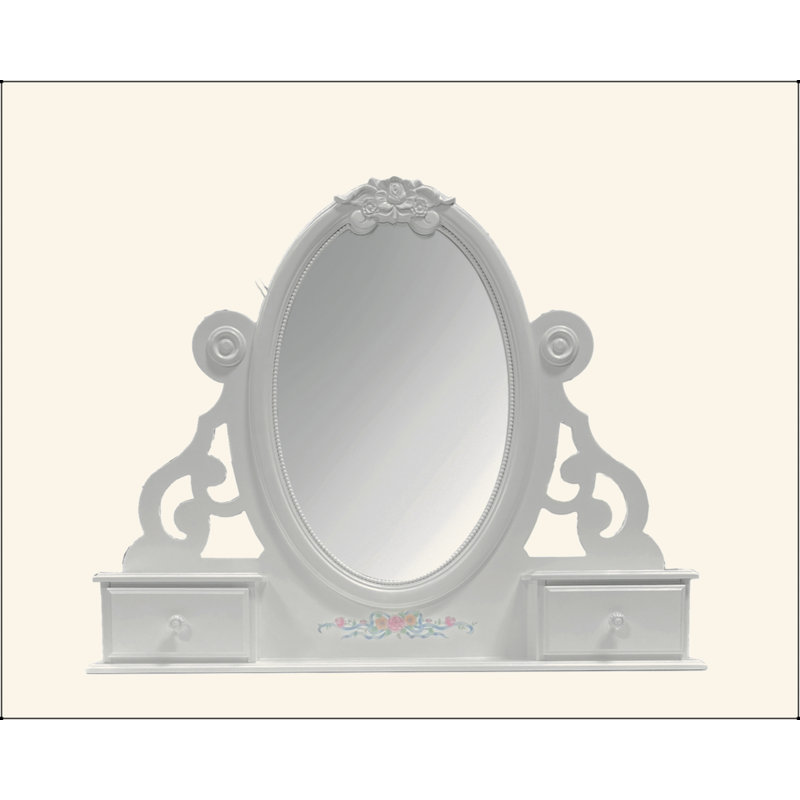Miroir à bijoux blanc