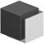 Deltana FDBB134U19 Floor Door Bumper 1-3/4", Cube, Contemporary, Stainless Steel in Paint Black-1664880633