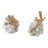Decorative Object Polyresin Grape Cluster Design With Branches Home Office Bedroom Living Room Decor Set Of 2 - 7", 6" White