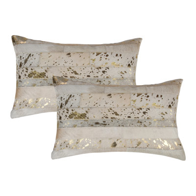 Housse de coussin rectangulaire en cuir et insert