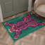 Tapis vert / rose / bleu à motif abstrait lavable à la machine avec envers antidérapant Stylized Collection Tiger-1108190649