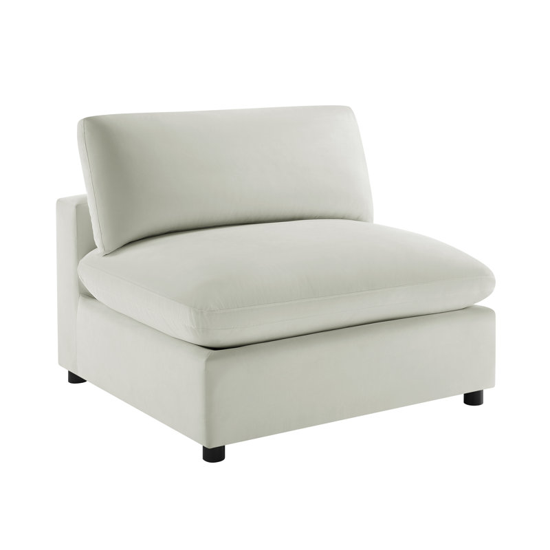 Fauteuil de chambre Jazzmyne, Polyester ivoire performance