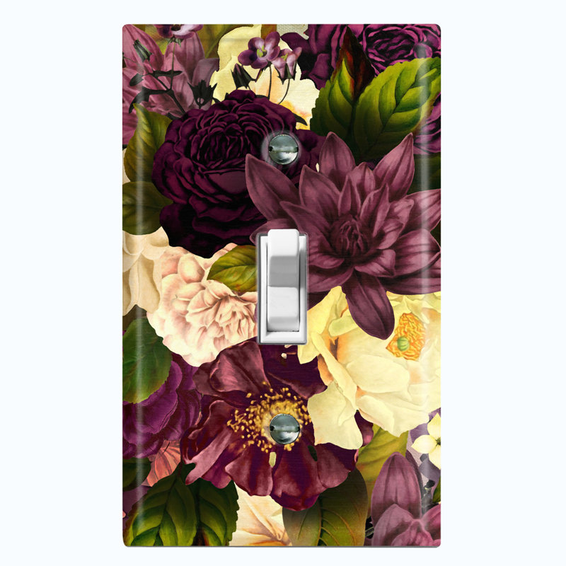 Patterned 1 - Gang Toggle Light Switch Standard Wall Plate