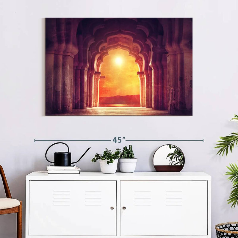 Adella Hindu Temple Arch, 26" H x 39" W