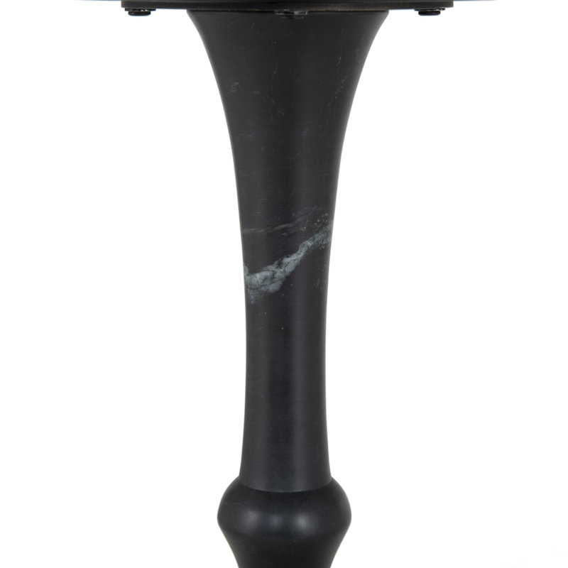 Poli Marble End Table, Black/Gray