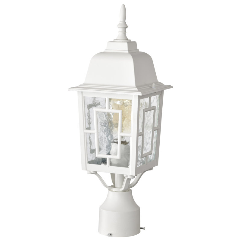 Tête de lanterne câblée à 1 lumière H 17,25 po Almere, Blanc