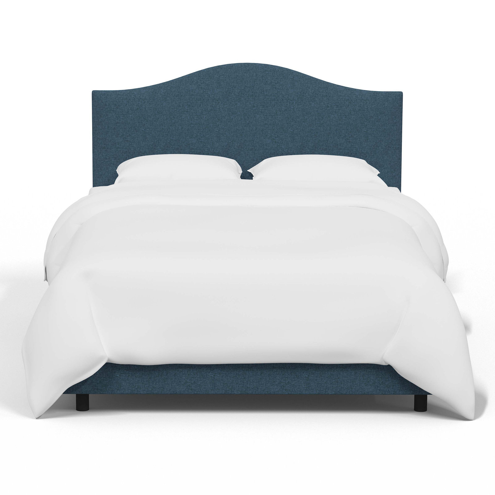 Morris Upholstered Standard Bed, Queen, Zuma Navy Textured Linen