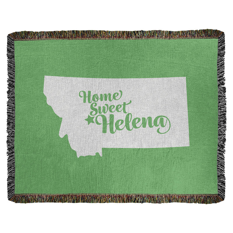 Jeté en coton hélène montana, 50 po x 60 po, Vert