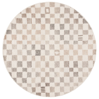 Narragansett Ebony Hand Tufted Wool Pile Checkered Rug