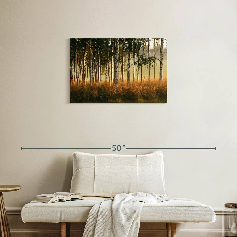 Forêt de bouleaux Harnek Grassy, H 20 po x l 30 po