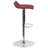 Amp Contemporary Vinyl Adjustable Height Barstool with Quilted Wave Seat-1444477899