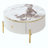 Modern Round Coffee Table With 2 Large Drawers Storage Accent Table