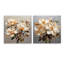 Magnolia beige et vert Blooms - Magnolias acrylique ensemble d'art mural en verre de 2-1830691378