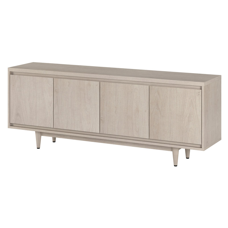 Aelin Rectangular TV Stand for TV's up to 75" in Alder White, Alder White