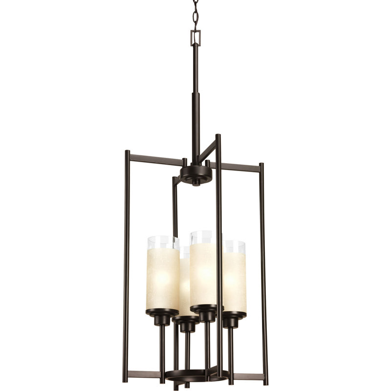 Lustre rectangulaire en abat-jour 4 lumières Nash