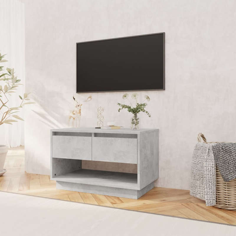 Gavriella Unfinished TV Stand, Concrete Grey
