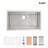 33" Undermount Handmade Kitchen Sink Single Bowl Stainless Steel Sink with Cutting Board, Colander, Grid-108980331