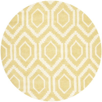 Deedie Hand Tufted Wool Geometric Rug