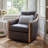 Grayton Oversized Geniune Leather Swivel Accent Chair-108739216