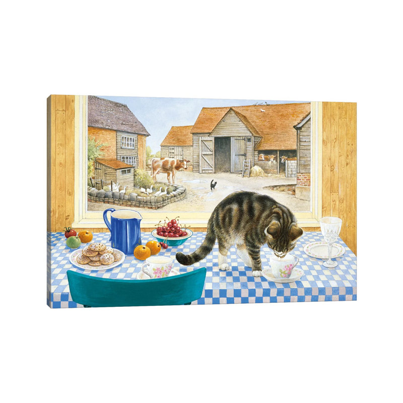 Twiglet On The Table by Ivory Cats - Wrapped Canvas Print, 66.04 cm H x 45.72 cm W x 1.91 cm D