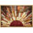 Western Wood Effect Landscape Brown Sun Rays Rustic Decor Southwest Pictures Large Framed Canvas Print Wall Art-93389053-93389054-119598450
