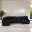 Canapé modulaire en U rembourré 125,22 "avec méridienne et repose-pieds pour le salon-1709850932