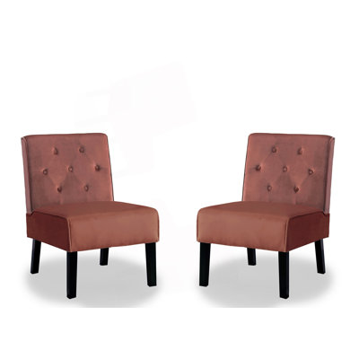 Fauteuil d'appoint 2 pièces pour salon, capitonné et capitonné