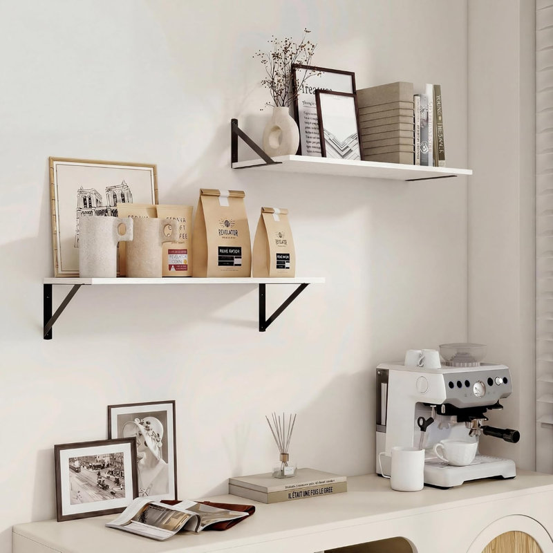 12.7cm H x 60.93cm W Bookcase, White
