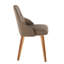 Chaise en bois zébré et similicuir