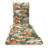 72" x 21" Keekee Bamboo Grey Floral Outdoor Chaise Lounge Cushion with Ties and Loop-795087025