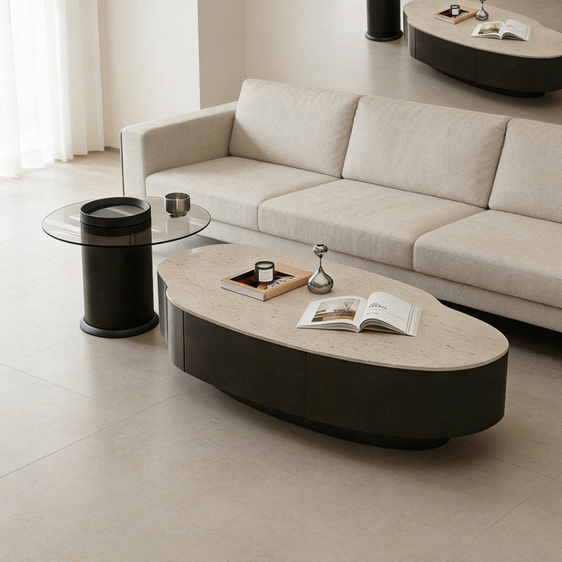Sayreville, H 12,99 po x L 47,24 po x l 23,62 po, Beige/gris, Noir
