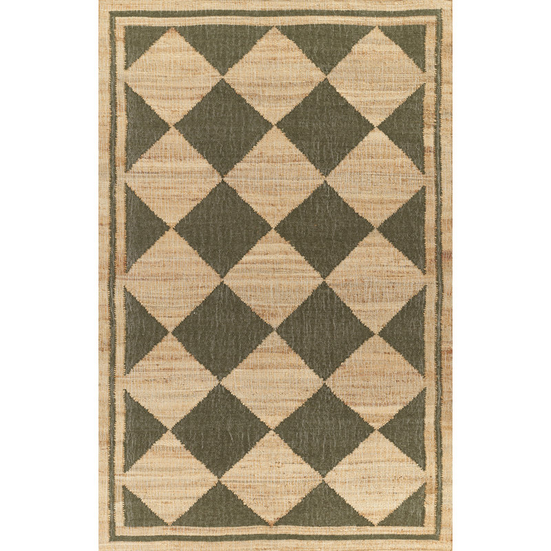 Erin Gates by Momeni Orchard Court Green Hand Woven Wool and Jute Area Rug, Rectangle 9' X 12'