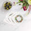 Wreath Flowers Hemstitch Cocktail 6" Linen/Cotton Napkin-66959391