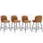 Swivel 26.8'' Faux Leather Counter Stool ( Set Of 4 )-106647211