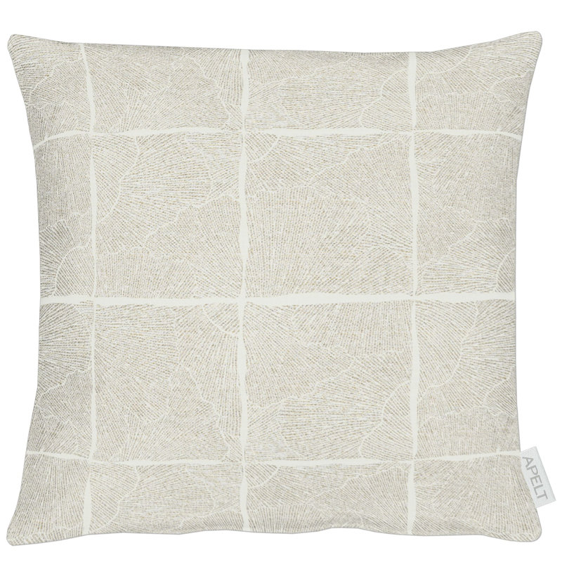 Brais Square Cushion, 39cm H x 39cm W, Gold/Ivory, Polyester/Polyfill